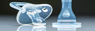 Clear baby pacifiers